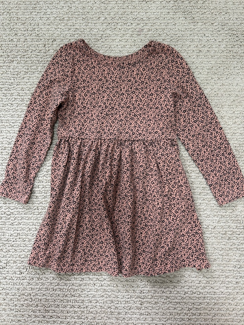 Cat & Jack Long-Sleeve Leopard Print Dress